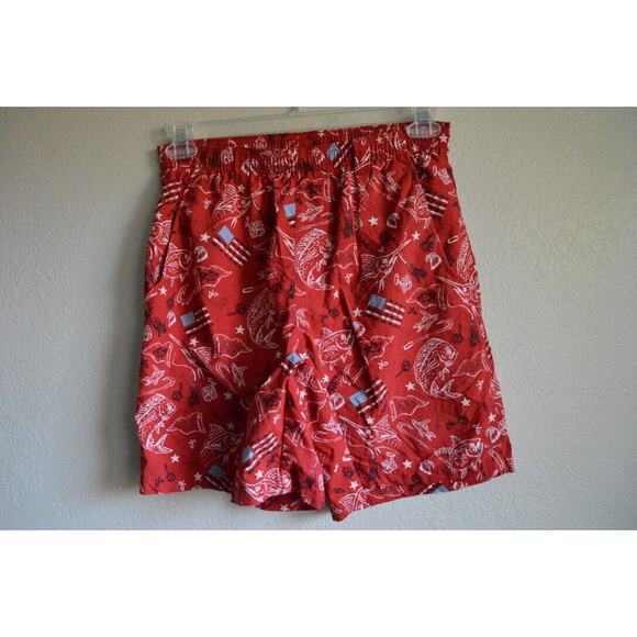Columbia PFG Swim Trunks Omni-Shield Fishing Patriot Shorts Mens S Eagle US Flag - Picture 2 of 9
